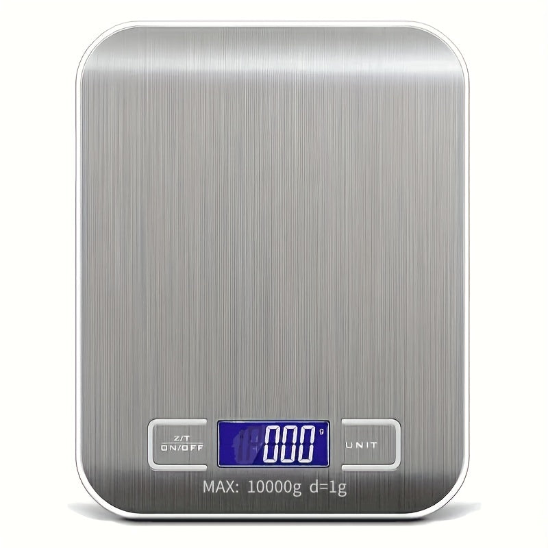 1pc 11.02LB Multifunction Electric Digital Kitchen Food Scale Display, High Precise Waterproff Measuring Scale With Stainless Steel Surface For Weight Loss, Baking, Cooking, Keto And Meal Prep