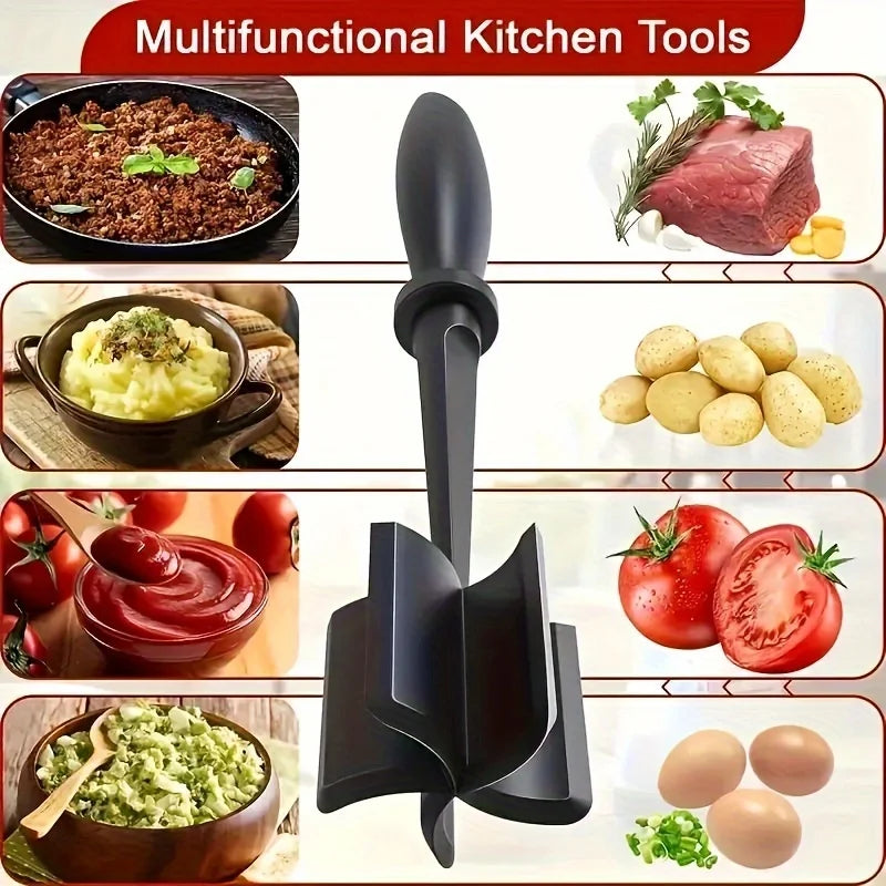 Plastic Meatchopper Handheld Meat Chopper Cooking Scraper Minced Meat Chopper Mixing Shovel