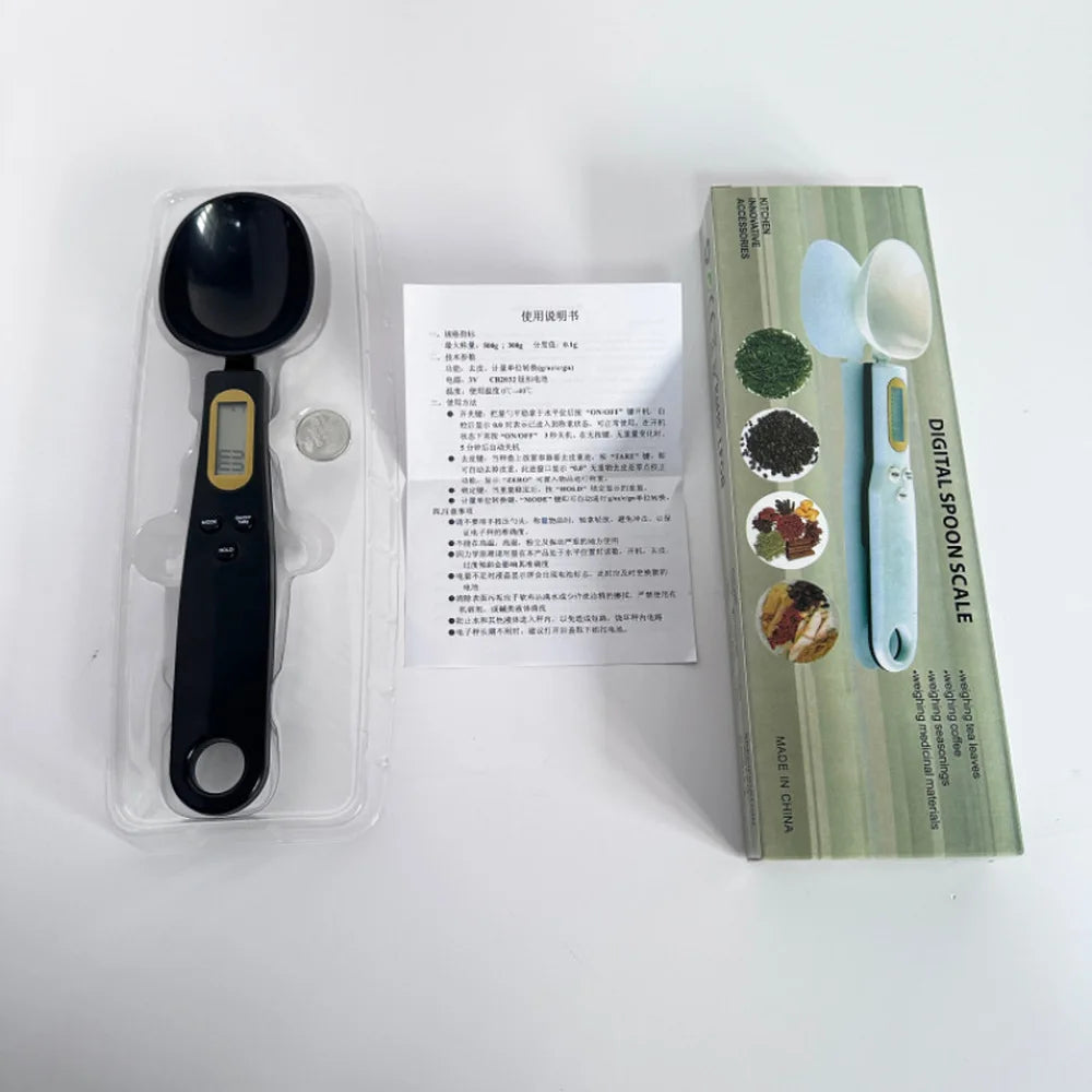 0.1g Portable LCD Digital Kitchen Scale Measuring Spoon Gram Flour and Grain Food Spoon Weight Coffee Scale Kitchen Tool